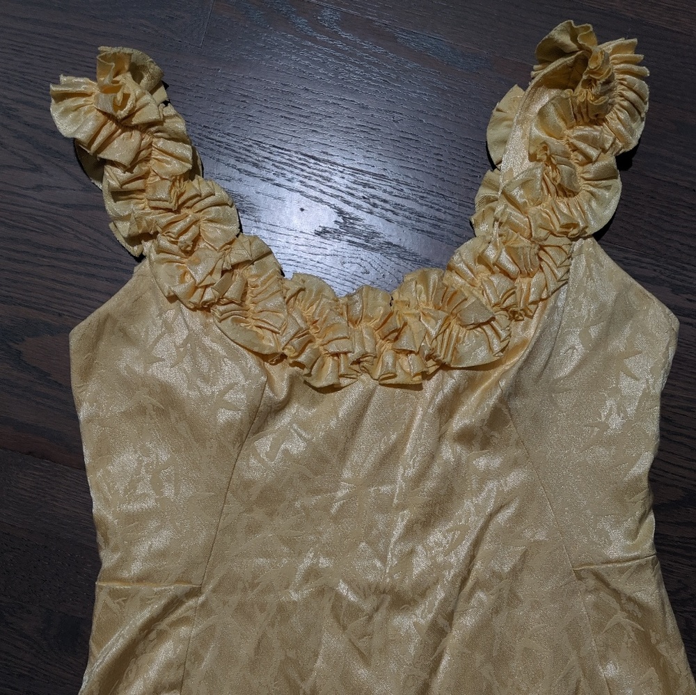 Yellow Ruffle Cocktail Dress! - Picture 2 of 4